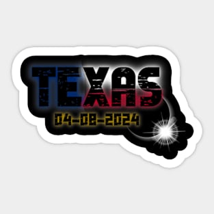 Eclipse Texas 2024 Total Solar Moon Sticker